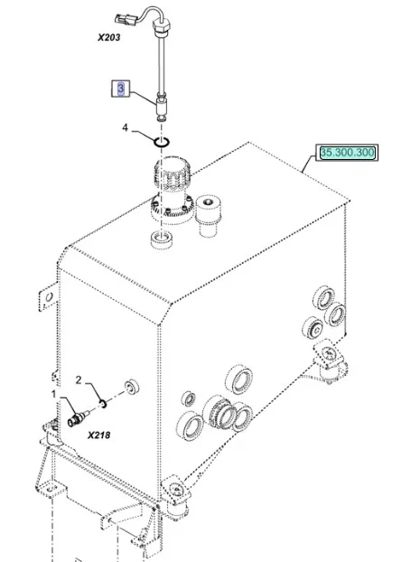 87644162 - Датчик уровня масла в гидробаке CR, CX8, 6130/40