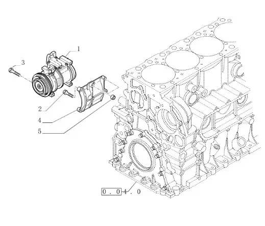 504221553 - Компрессор конд. (7H15, 4 руч. муфта) Cursor9/10К CS, CSX, CX8070/80, CR9080